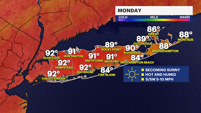 Story image: Extreme heat returns for final days of July on Long Island