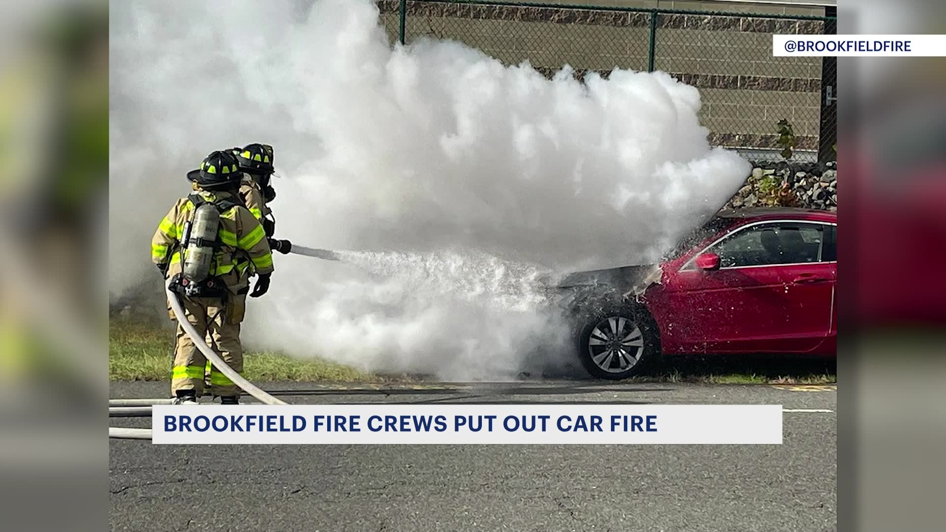 Authorities No injuries reported in Brookfield car fire