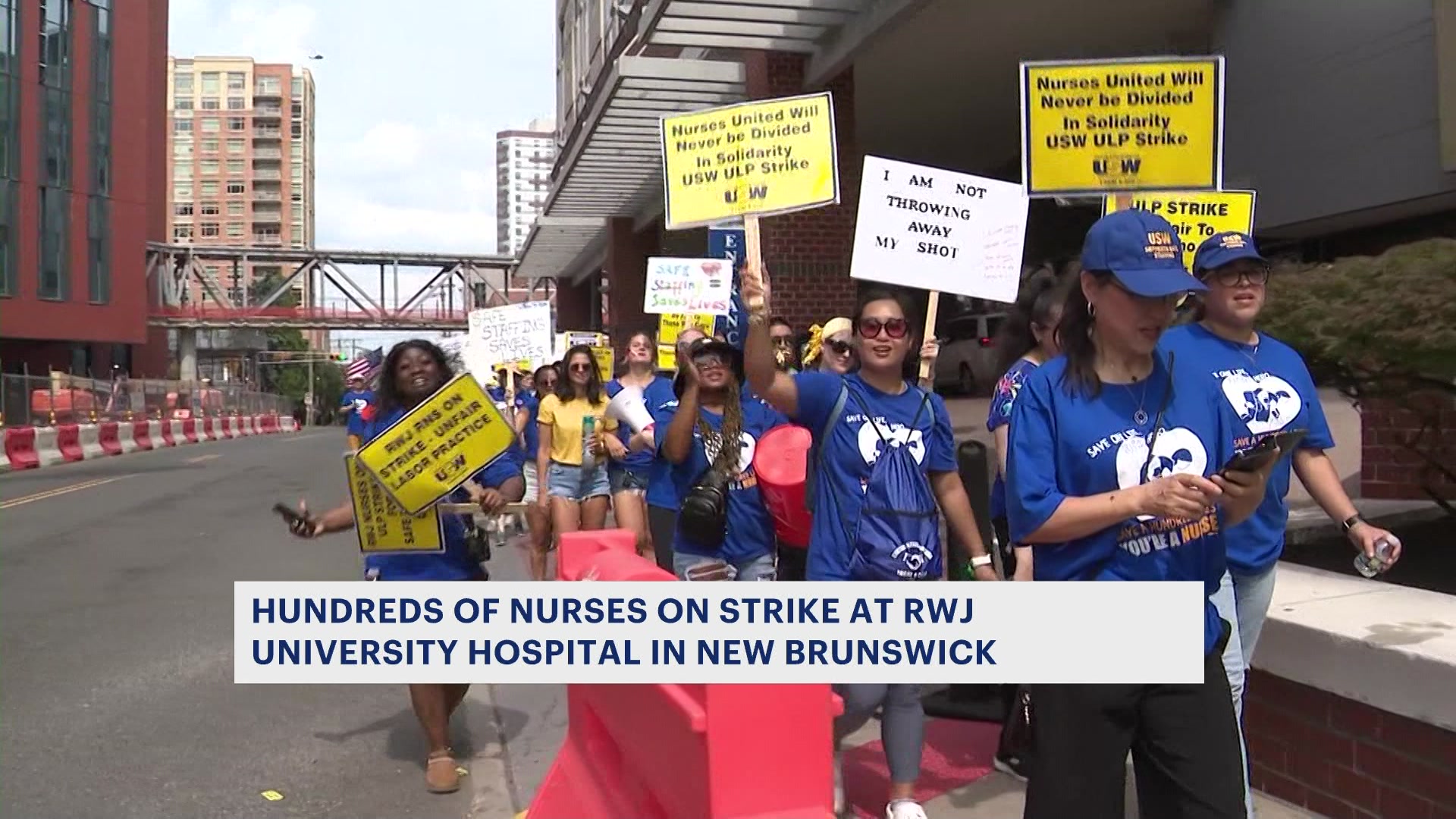 Nurses strike continues outside RWJ University Hospital; union demands better offers