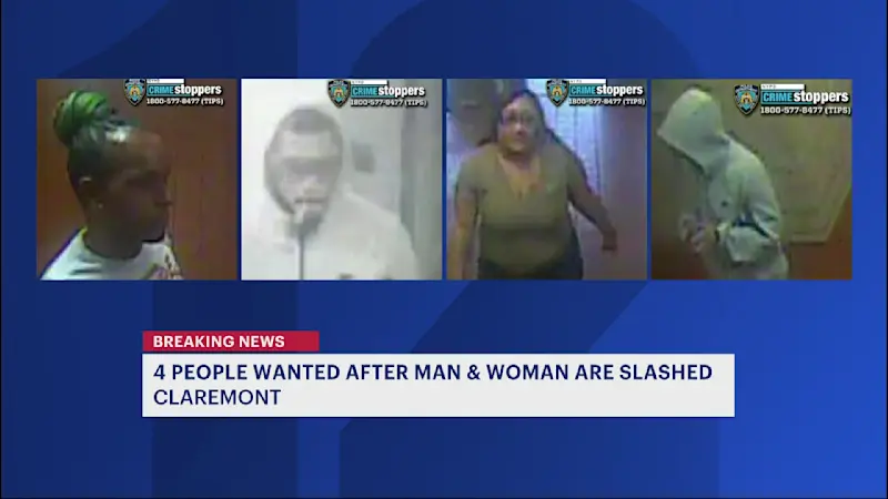 Story image: New images released of 4 people wanted in Claremont slashing