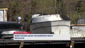 Police: Man found dead on burning boat docked in Red Hook 