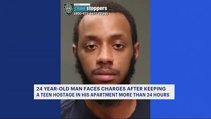 Story image: 24-year-old accused of keeping teen hostage in his apartment for more than a day