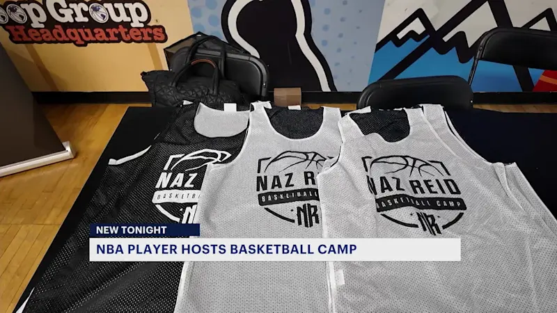 Story image: New Jersey native and NBA star Naz Reid hosts youth basketball camp