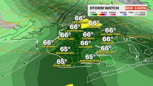 STORM WATCH: Partly cloudy skies in New York City; rain and stormy conditions arrive on Memorial Day