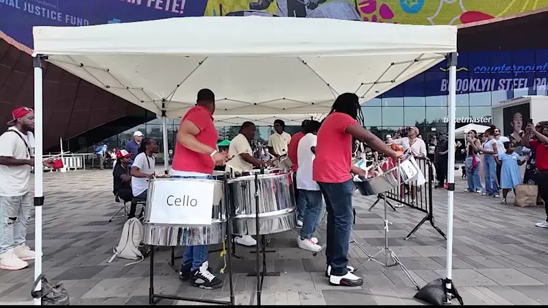 Story image: Steel Pan Fête takes over Barclays Center Plaza