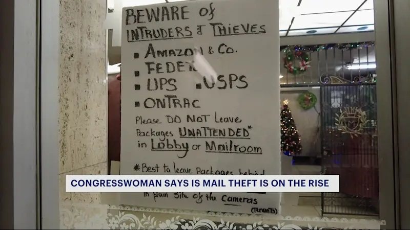 Story image: Brooklyn congresswoman raises awareness about increased mail, check theft