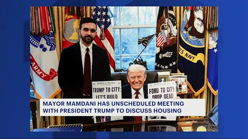 Story image: Mayor Mamdani pitches major NYC housing project to President Trump during 'productive' meeting