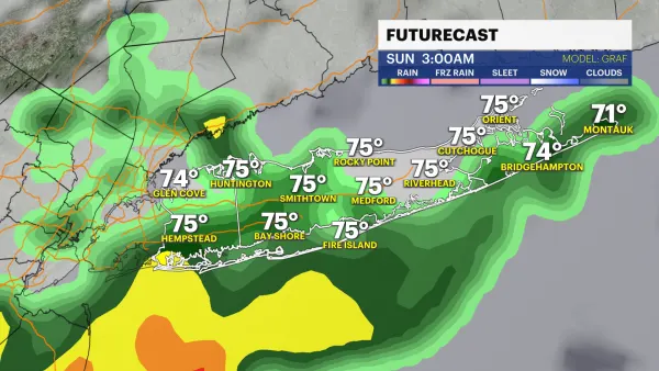Showers and storms possible on Long Island this weekend