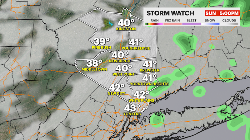 Story image: STORM WATCH: Rainy today in the Hudson Valley; chance of snow in the week ahead