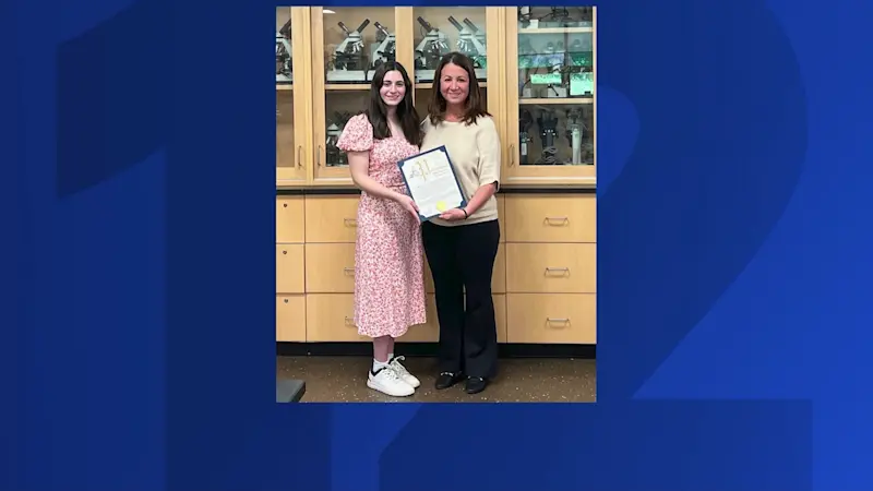 Story image: Rockland high school student recognized for invention that's helping the environment