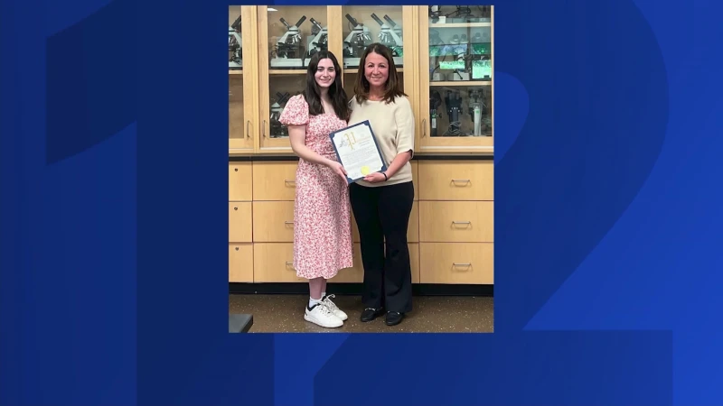 Story image: Rockland high school student recognized for invention that's helping the environment