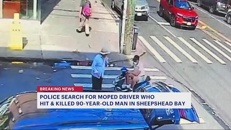Story image: 90-year-old man killed in Sheepshead Bay hit-and-run; moped rider took off