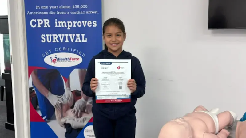 Story image: 8-year-old girl from Island Park now certified to save lives 
