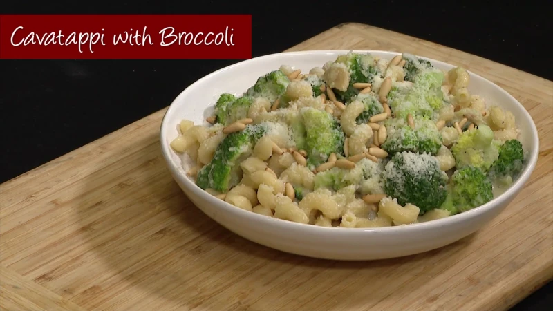 Story image: What's Cooking: Uncle Giuseppe's Marketplace's cavatappi with broccoli and pine nuts.