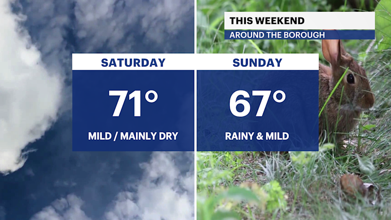 Story image: Milder temps return today in Brooklyn with a chance of rain for Easter weekend
