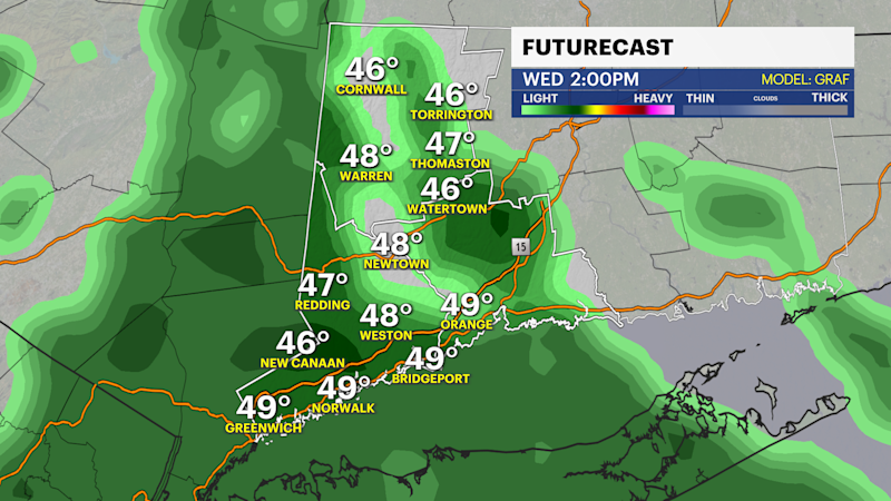 Story image: Pleasant and breezy start to the week in Connecticut before rain returns