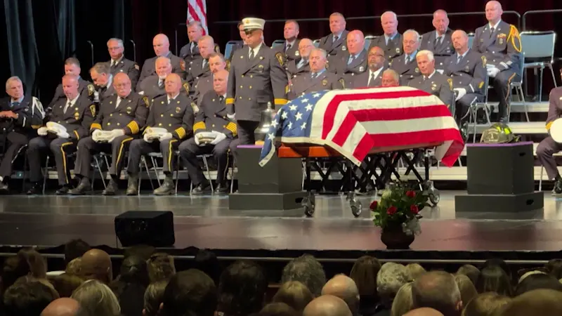 Story image: Funeral for fallen Plainville firefighter draws hundreds of mourners