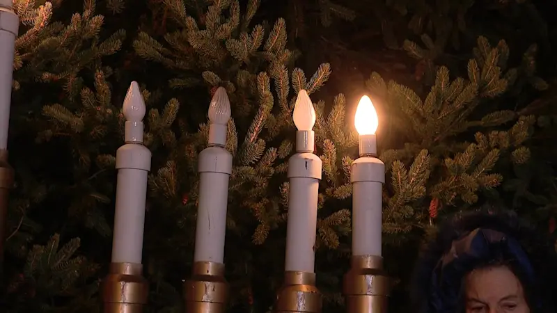 Story image: Celebrating light and tradition: Baldwin's menorah lighting kicks off Hanukkah