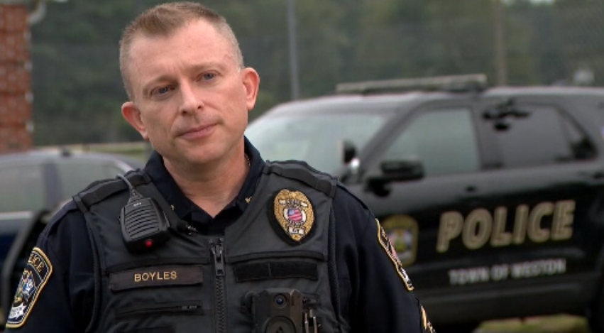 ‘Right place, right time.’ Weston police officer credited with helping