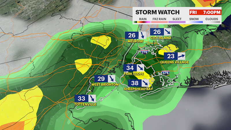 Story image: STORM WATCH: Strong to severe thunderstorms today with a dramatic drop in temps this weekend in Brooklyn