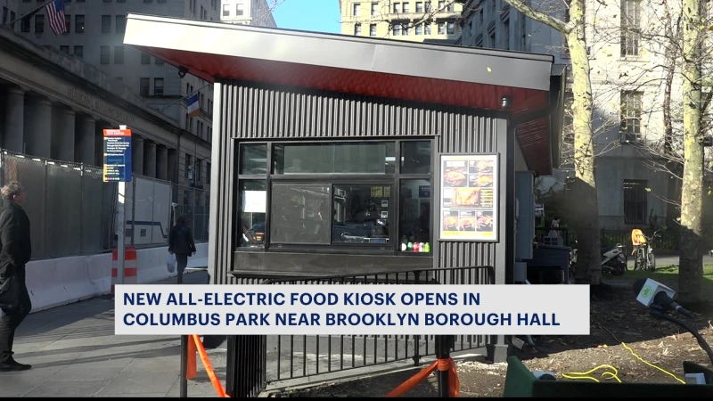 Story image: UK food chain chooses Downtown Brooklyn to open its first all-electric food kiosk in the United States