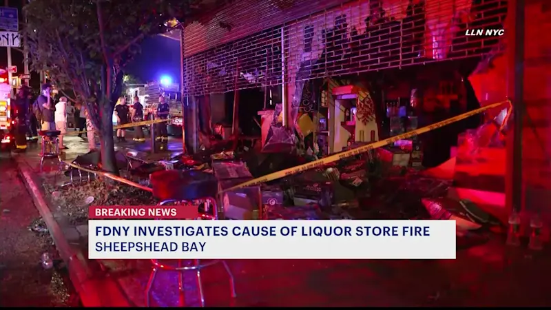 Story image: Fire breaks out at Sheepshead Bay liquor store; no injuries, cause under investigation
