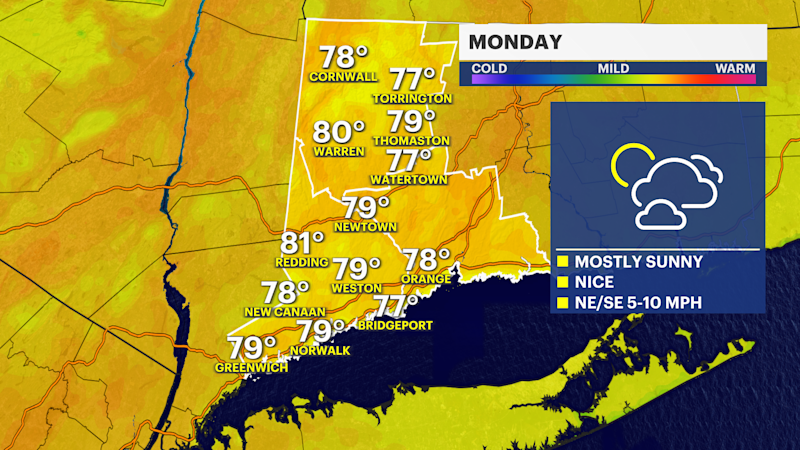 Story image: Pleasant stretch of weather ahead in Connecticut