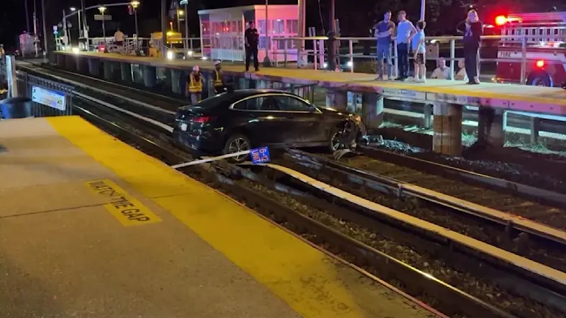Story image: Garden City woman charged with DWI after crashing car onto railroad tracks