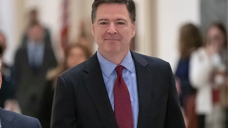 Story image: Comey pleads not guilty to Trump Justice Department case accusing him of lying to Congress