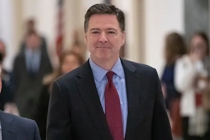 Story image: Comey pleads not guilty to Trump Justice Department case accusing him of lying to Congress