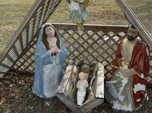 Story image: Baby Jesus statue stolen from Nativity at Hauppauge building returned