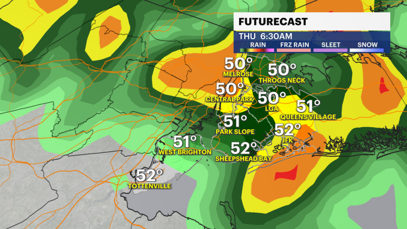 Story image: STORM WATCH: Heavy rain and high winds to cause a messy morning commute Thursday for Brooklyn