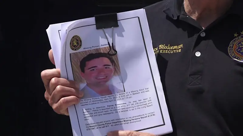 Story image: Volunteers search in Long Beach for Petros Krommidas, missing since April 23