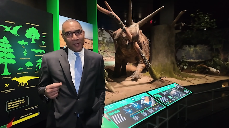Story image: Dinosaur-era exhibit dives into Earth’s biggest turning point at American Museum of Natural History 
