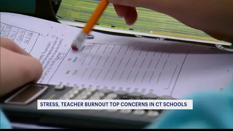 Story image: Union: Stress, burnout cited as top 2 factors contributing to nationwide teacher shortage