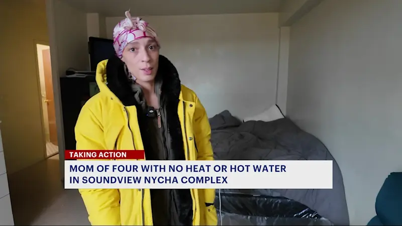 Story image: 'It feels like an ice box; it's unbearable.' Mother of 4 desperate for change in her NYCHA complex in Soundview.