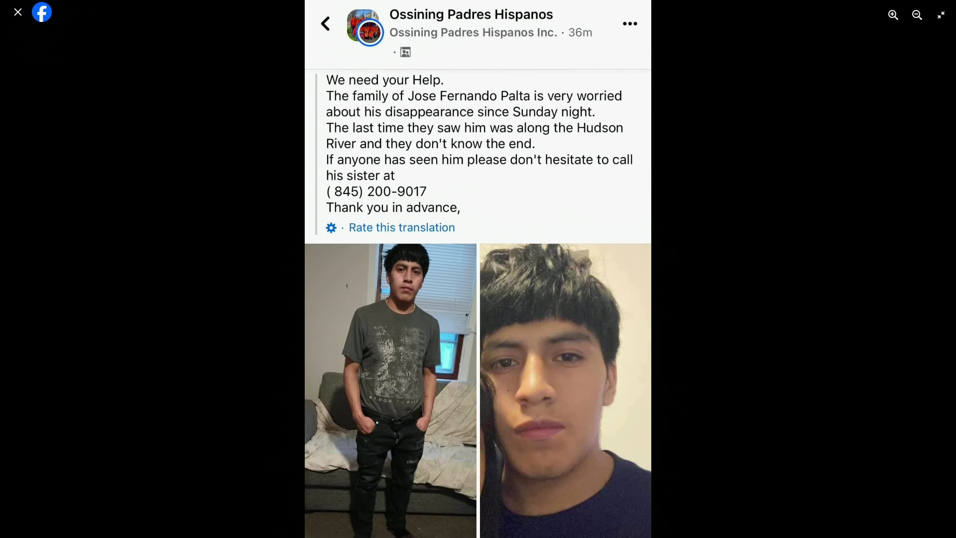 Ossining requests assistance in locating missing man