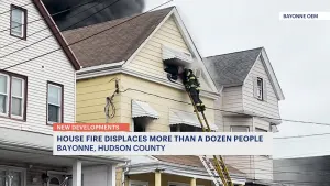 Officials: Fire at multiple homes in Bayonne displaces 16 people