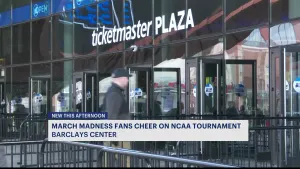 Barclays Center bustling with March Madness fans 