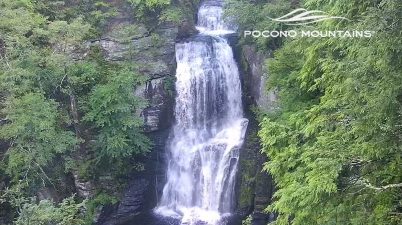 Story image: Pocono Mountains: Bushkill Falls (Live Webcam)