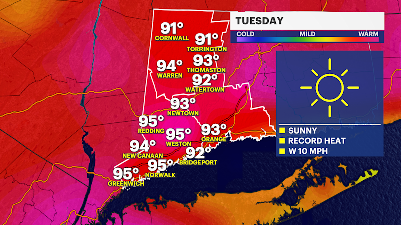 Story image: HEAT ALERT: Record-breaking heat in western Connecticut