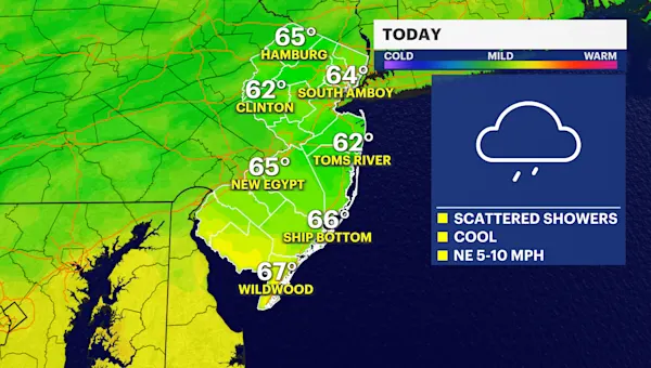 Cloudy, cool Father’s Day with scattered showers in New Jersey Cloudy, cool Father’s Day with scattered showers in New Jersey
