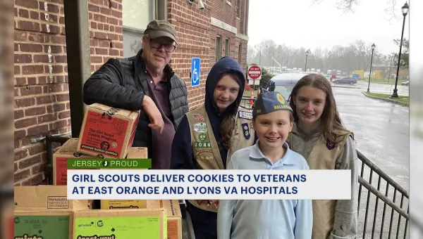 Jersey Proud: Girl Scouts deliver cookies to 2 NJ veterans hospitals