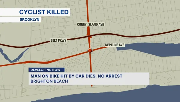 NYPD: Bicyclist fatally struck by car in Brighton Beach; driver remained at the scene