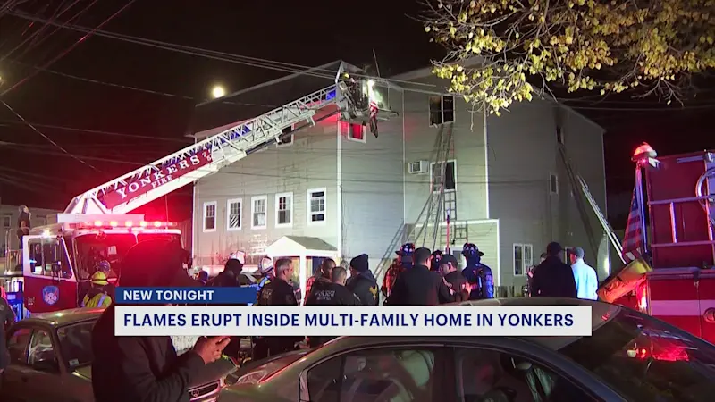 Story image: Two-alarm fire tears through 3-story home in Yonkers