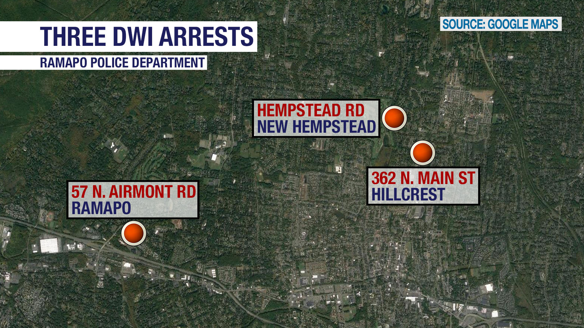 Ramapo police make 3 DWI arrests in the span of 10 hours