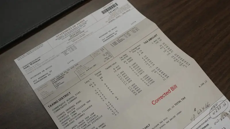 Story image: Tax bill corrected for 78-year-old Ronkonkoma resident following clerical error, News 12 report