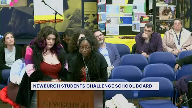 Story image: Newburgh student leaders tell divided school board to behave like adults, request transparency