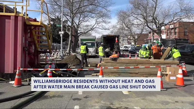 Story image: ‘It's warmer outside than inside.’ Williamsbridge residents without heat after water main break