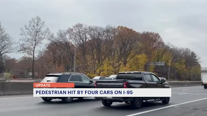 Story image: Person killed after being hit by 4 vehicles on I-95 in Stamford